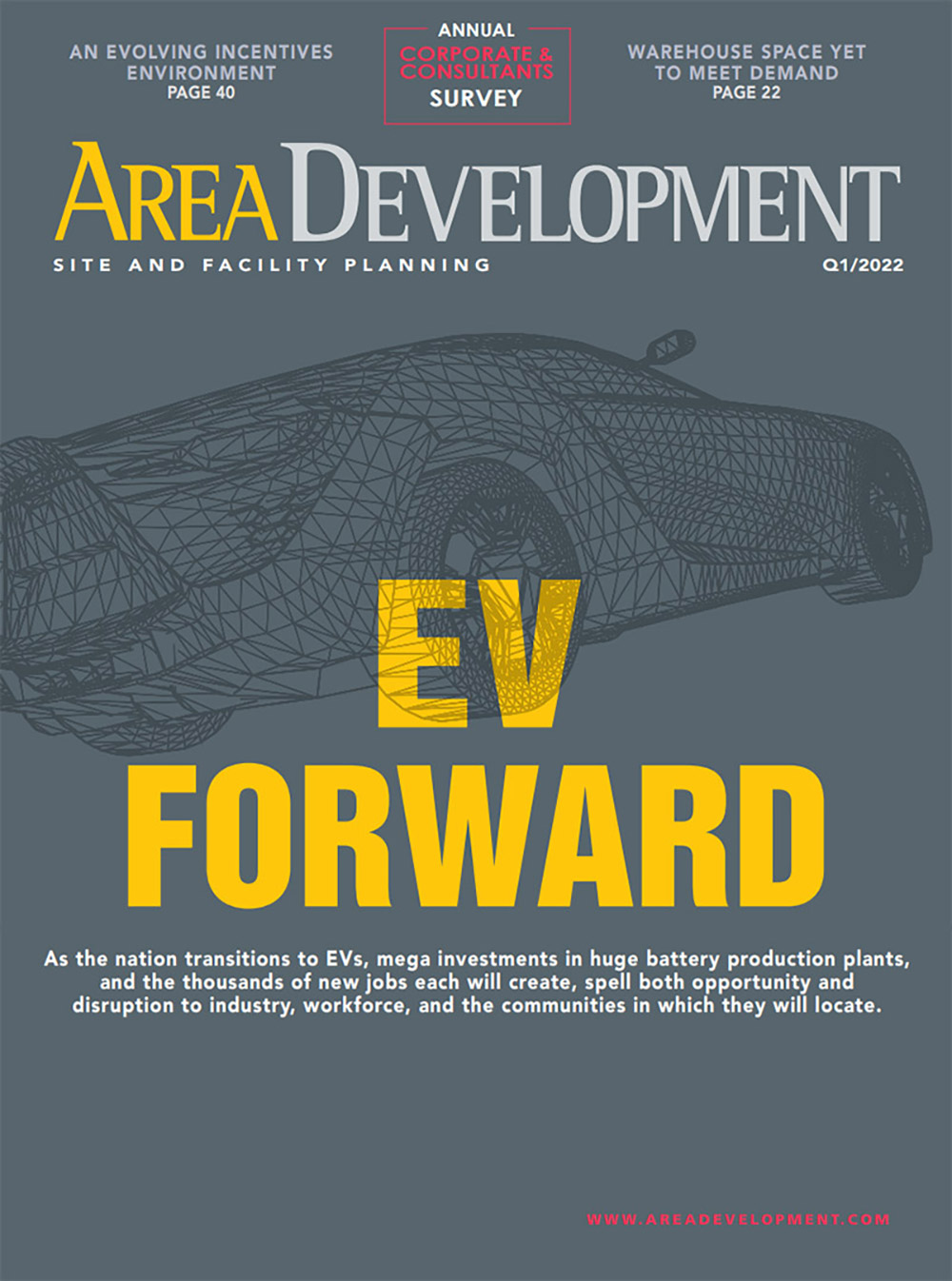 Q1 2022 cover of Area Development Magazine